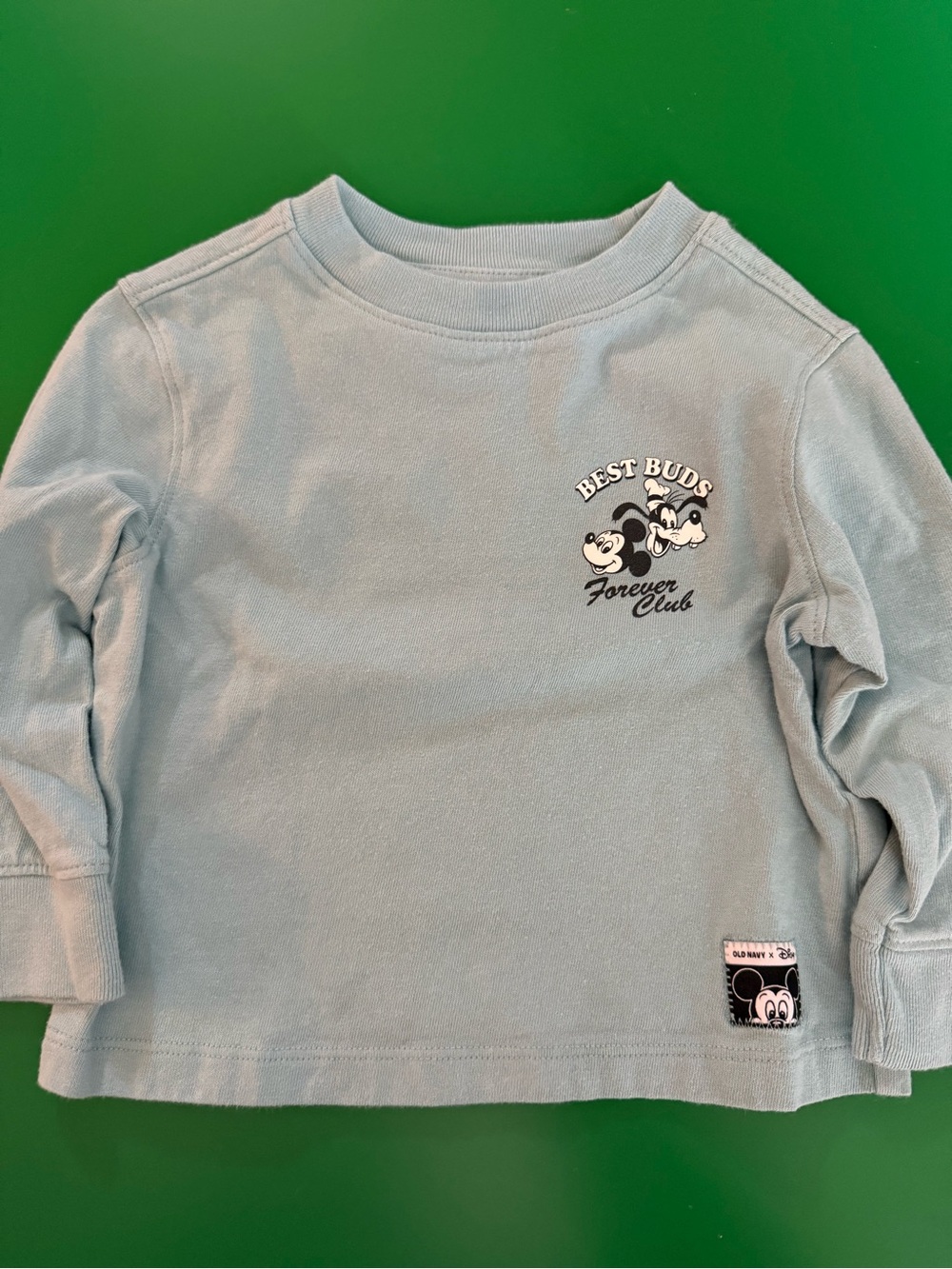 Old Navy Light Blue "Best Buds Forever Club" Long-Sleeve Tee